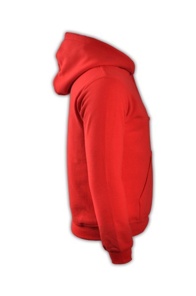 SKZ008 red 40C men's hooded sweater 88500 tailor-made DIY group sweater creative hooded sweater manufacturer sweater price side view